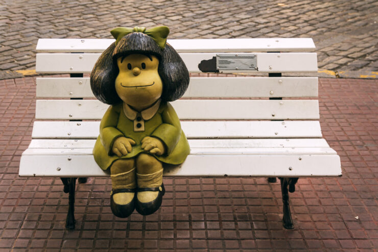 Estátua da Mafalda em San Telmo, Argentina