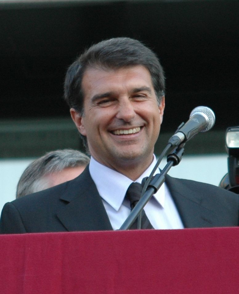 Foto de Joan Laporta, presidente do Barcelona