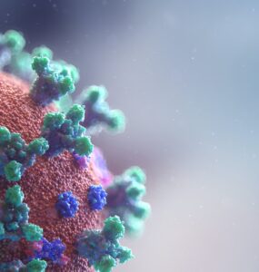 Ilustração científica do novo coronavírus