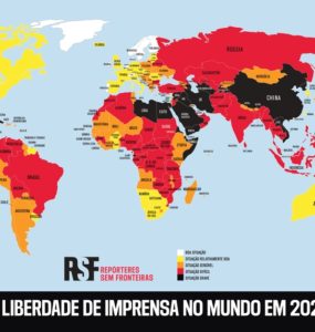 Mapa da liberdade de imprensa no mundo