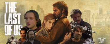 No centro da foto, os personagens do jogo Joel e Ellie se abraçam. Ao lado dos dois, existem vários personagens da série televisiva e do jogo. No canto esquerdo, lê-se The Last Of Us. No canto inferior direito lê-se Look for the light. O fundo da imagem é uma cidade pós infecção.