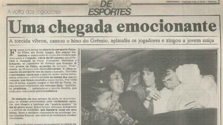 Texto publicado no Jornal Zero Hora em agosto de 1987 com o título "Uma chegada emocionante" sobre o Escândalo de Berna