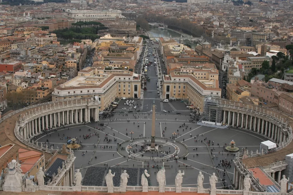 vista aérea do vaticano