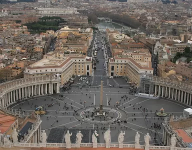 vista aérea do vaticano