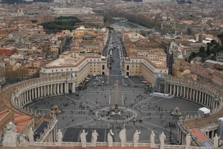 vista aérea do vaticano