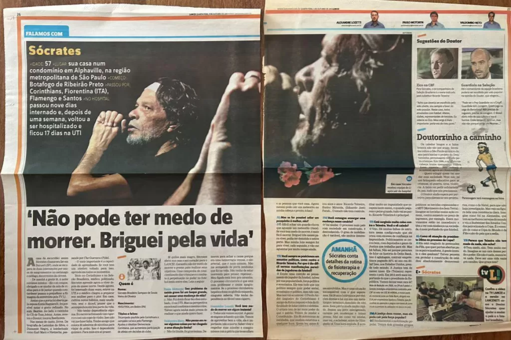 Paulo entrevista com o ex-jogador de futebol Sócrates