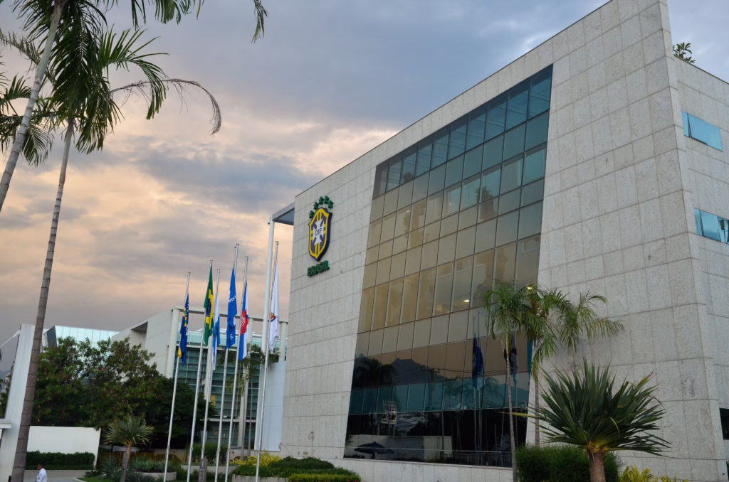 Imagem mostra a sede da CBF na Barra da Tijuca no Rio de Janeiro